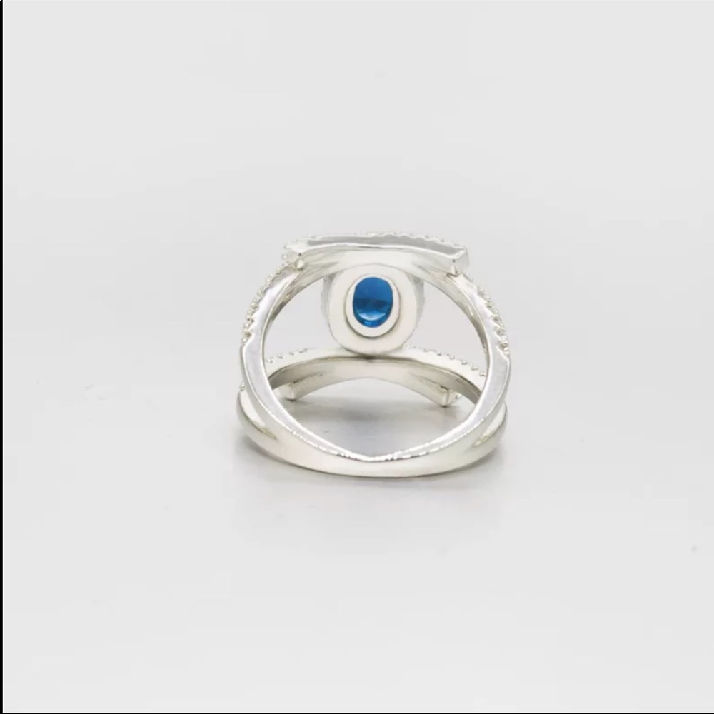 New Women’s Party 925 Silver Sapphire Ring 💍 - Picture 4 of 5